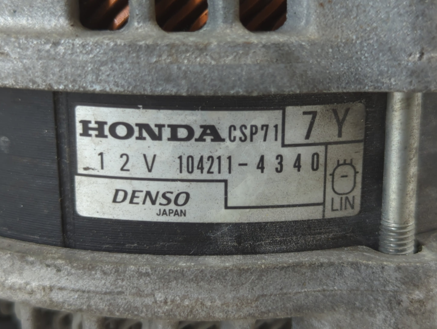 2020-2022 Honda Cr-V Alternator Replacement Generator Charging Assembly Engine OEM P/N:104211-4340 Fits OEM Used Auto Parts 