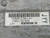 2019 Honda Hr-V PCM Engine Control Computer ECU ECM PCU OEM P/N:37820-51M-L51 37820-51M-L61 Fits OEM Used Auto Parts - Oemus