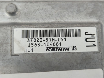 2019 Honda Hr-V PCM Engine Control Computer ECU ECM PCU OEM P/N:37820-51M-L71 37820-51M-L51, 37820-51M-L61 Fits OEM Used Auto Parts