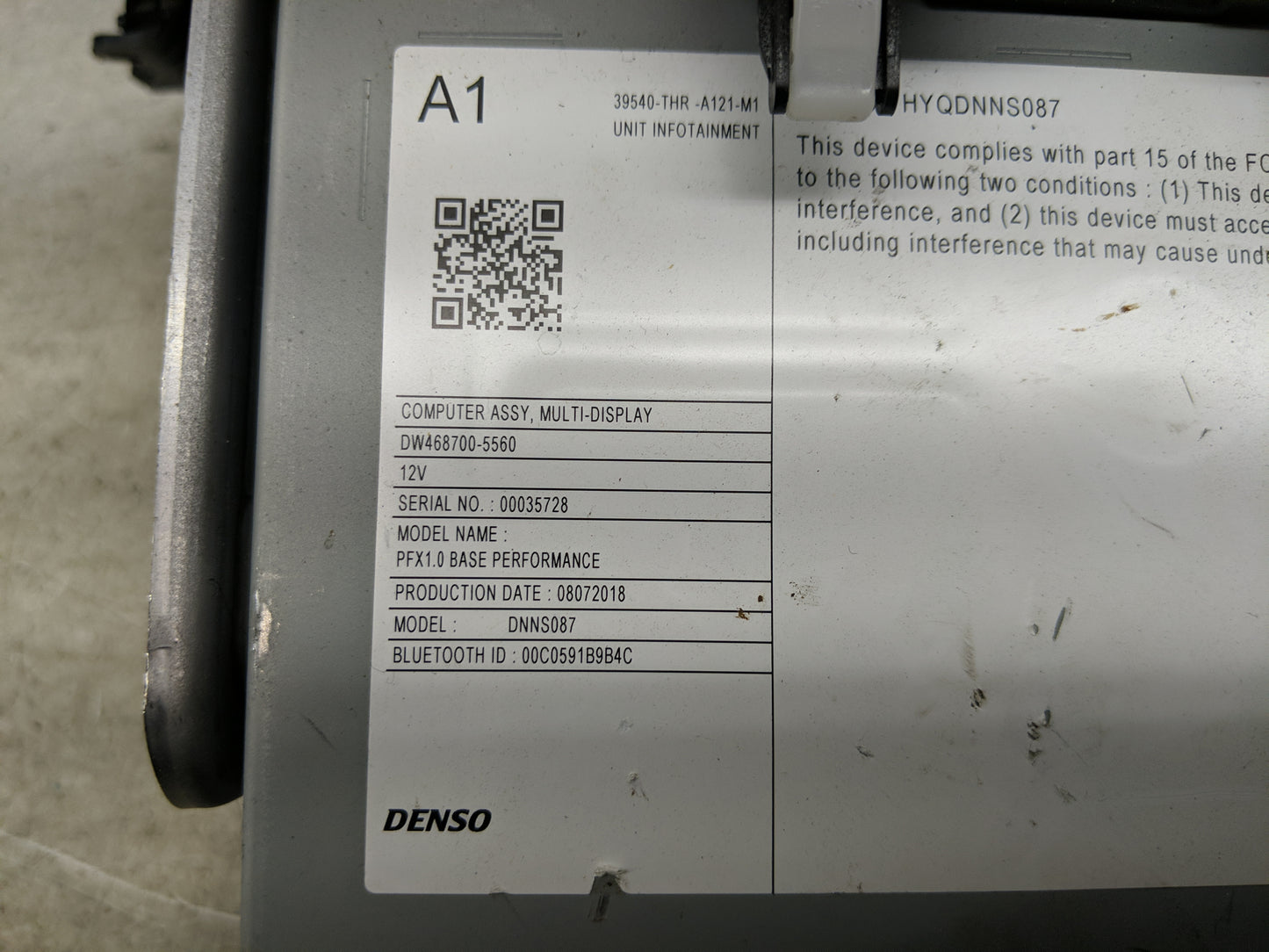 2019 Honda Odyssey Radio AM FM Cd Player Receiver Replacement P/N:39540-THR-A121-M1 Fits OEM Used Auto Parts - Oemusedautopa