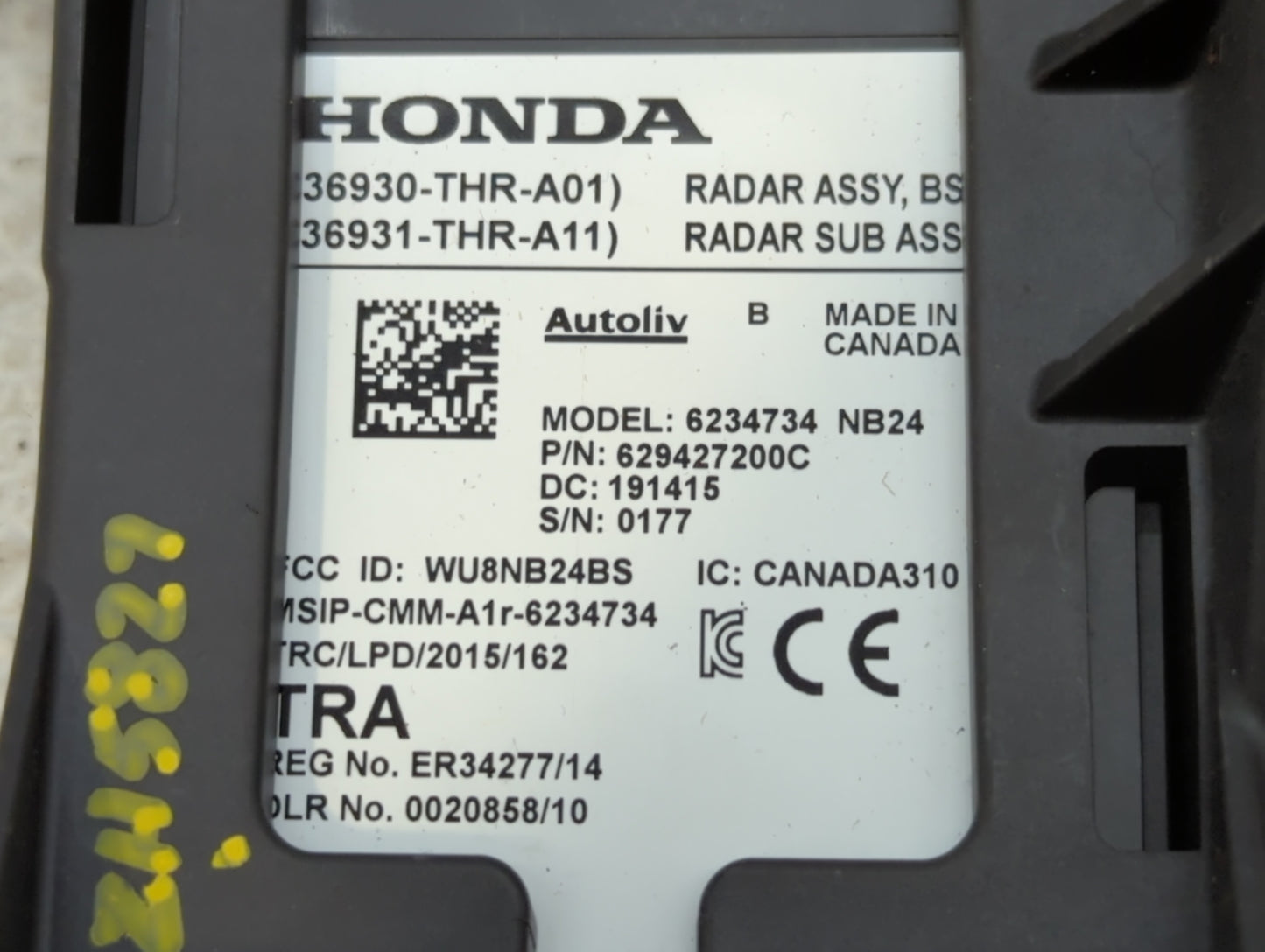 2019 Honda Odyssey Back Up Sensor Backup Camera - Oemusedautoparts1.com