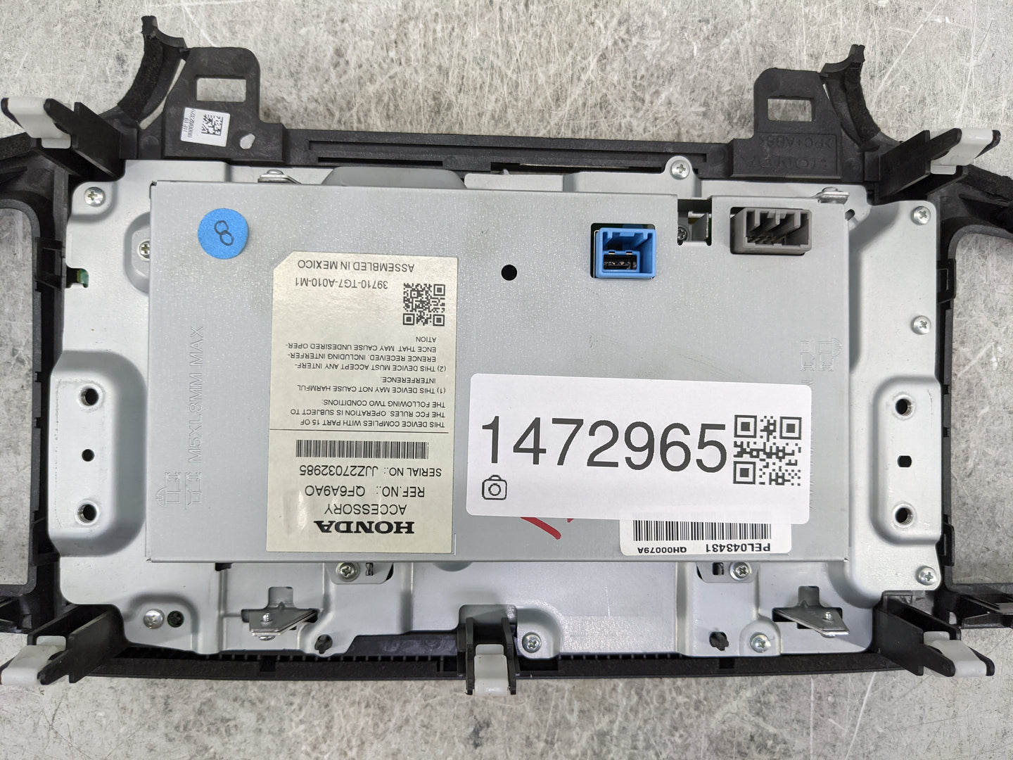 2019 Honda Pilot Information Display Screen 1472965 - Oemusedautoparts1.com