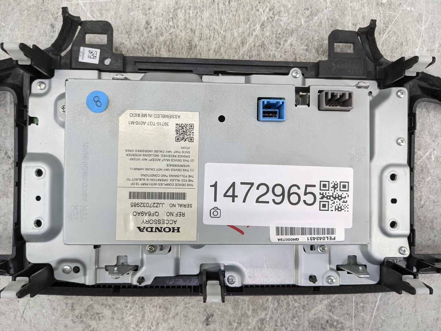 2019 Honda Pilot Information Display Screen 1472965 - Oemusedautoparts1.com