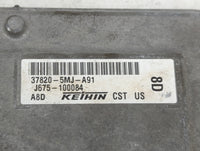 2019 Honda Ridgeline PCM Engine Control Computer ECU ECM PCU OEM P/N:37820-5MJ-A91 J675-100084 Fits OEM Used Auto Parts - Oe