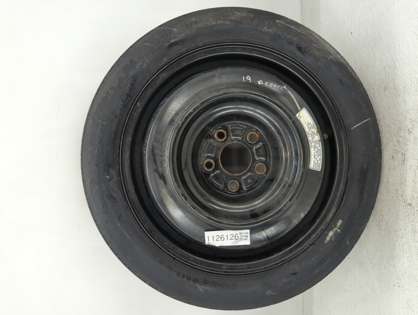 2018-2022 Hyundai Accent Spare Donut Tire Wheel Rim Oem - Oemusedautoparts1.com