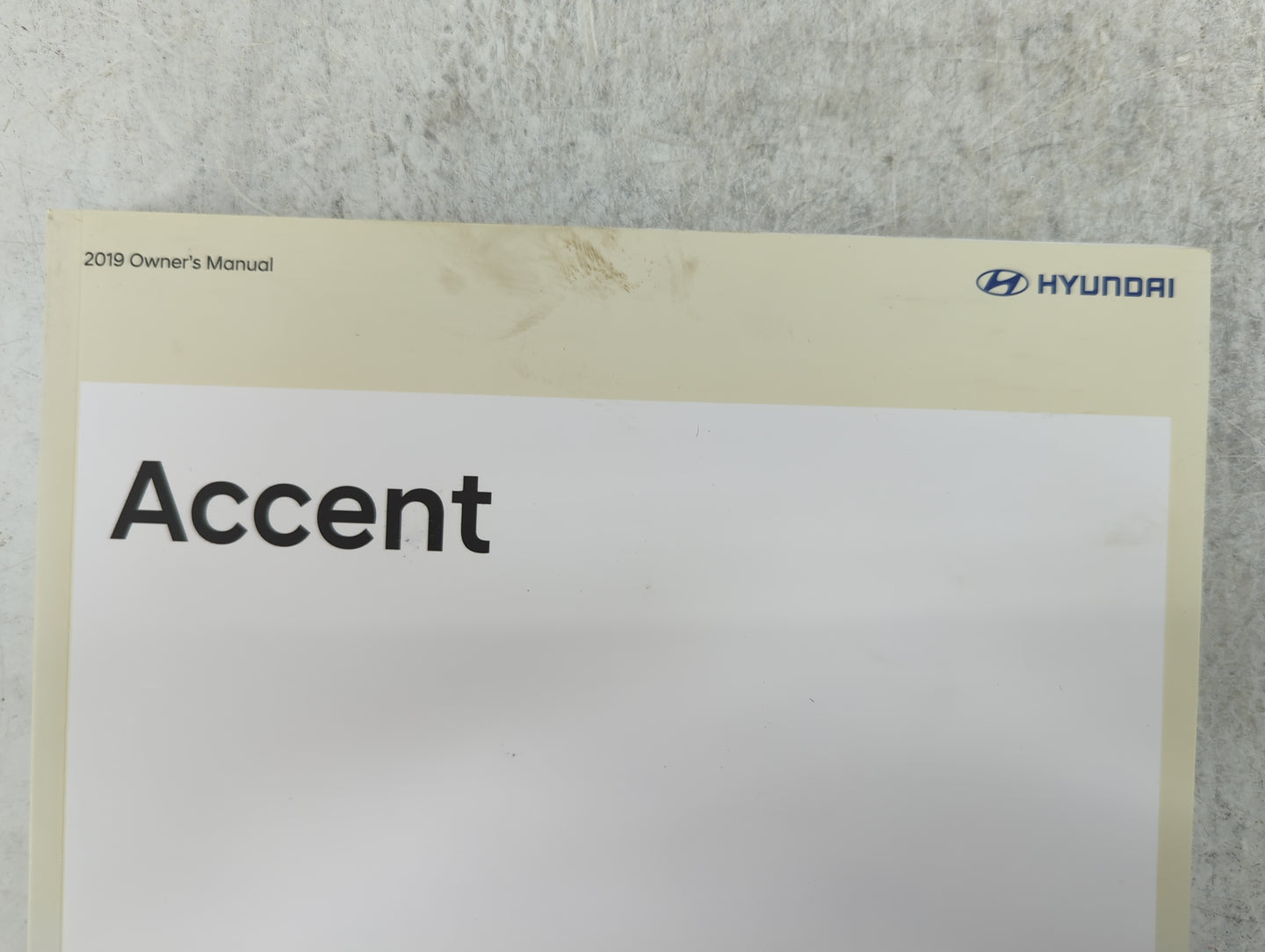 2019 Hyundai Accent Owners Manual Book Guide P/N:J0S4-EU8OB OEM Used Auto Parts - Oemusedautoparts1.com