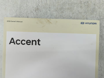 2019 Hyundai Accent Owners Manual Book Guide P/N:J0S4-EU8OB OEM Used Auto Parts