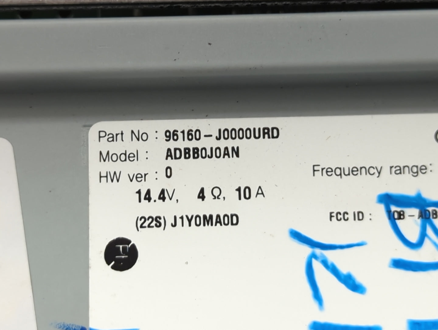 2018-2022 Hyundai Accent Radio AM FM Cd Player Receiver Replacement P/N:96160-J0000URD ADBB0J0AN Fits OEM Used Auto Parts - 