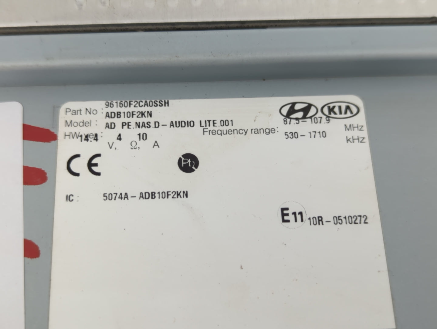 2019-2020 Hyundai Elantra Radio AM FM Cd Player Receiver Replacement P/N:96160F2CA0SSH Fits Fits 2019 2020 OEM Used Auto Par
