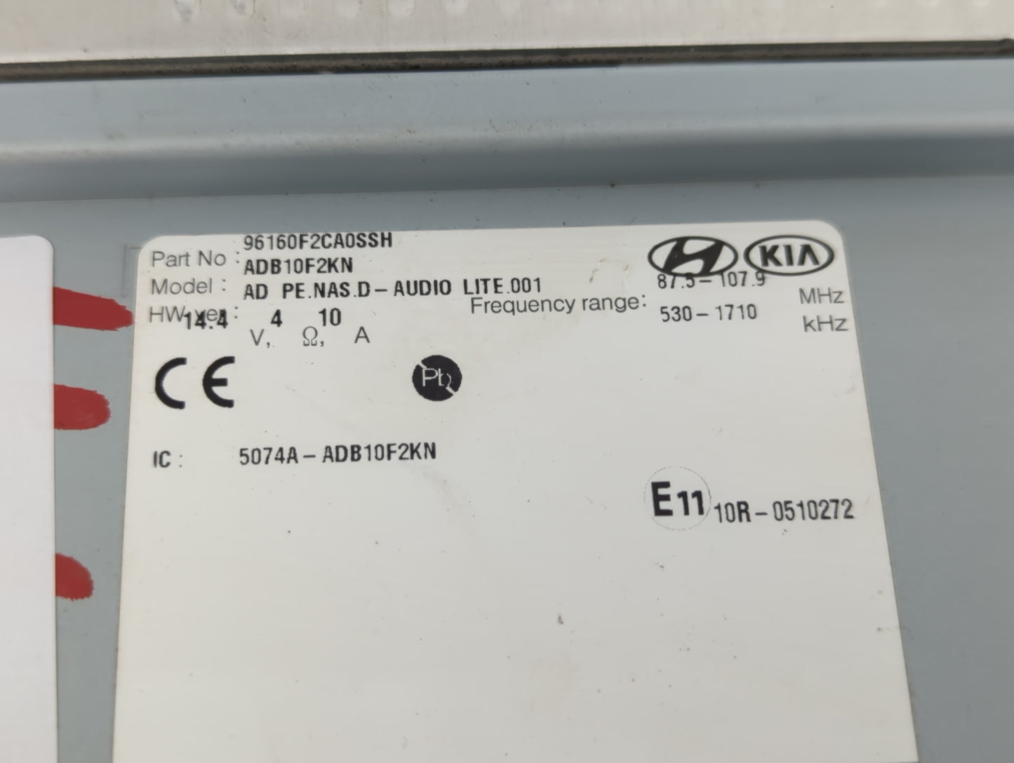 2019-2020 Hyundai Elantra Radio AM FM Cd Player Receiver Replacement P/N:96160F2CA0SSH Fits Fits 2019 2020 OEM Used Auto Par