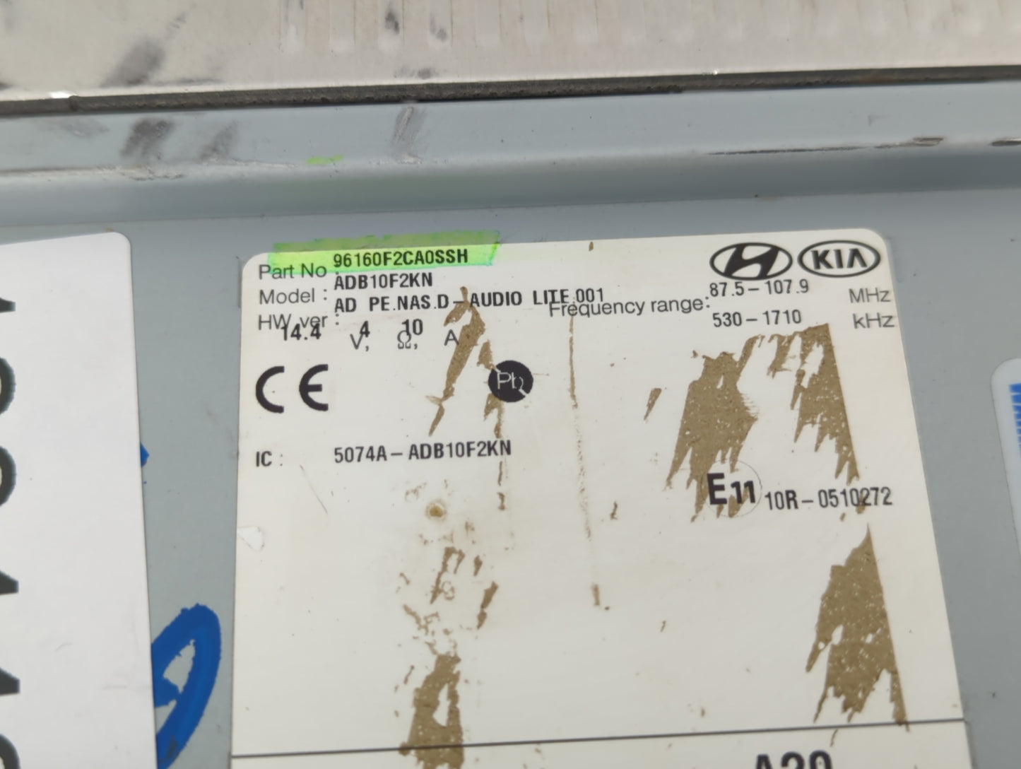 2019-2020 Hyundai Elantra Radio AM FM Cd Player Receiver Replacement P/N:96160F2CA0SSH Fits Fits 2019 2020 OEM Used Auto Par
