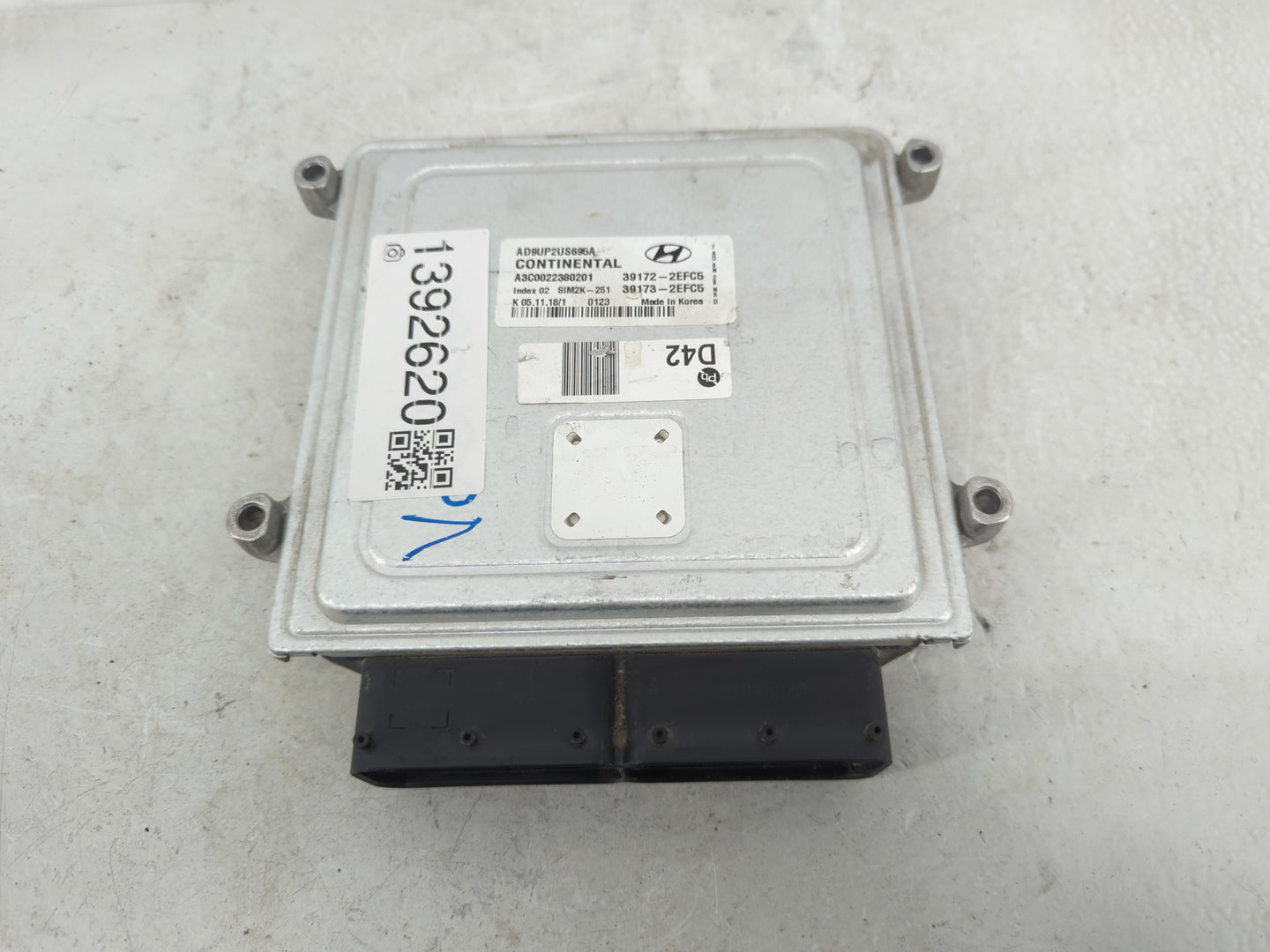 2019 Hyundai Elantra PCM Engine Control Computer ECU ECM PCU OEM P/N:39173-2EFC5 39172-2EFC5 Fits OEM Used Auto Parts - Oemu