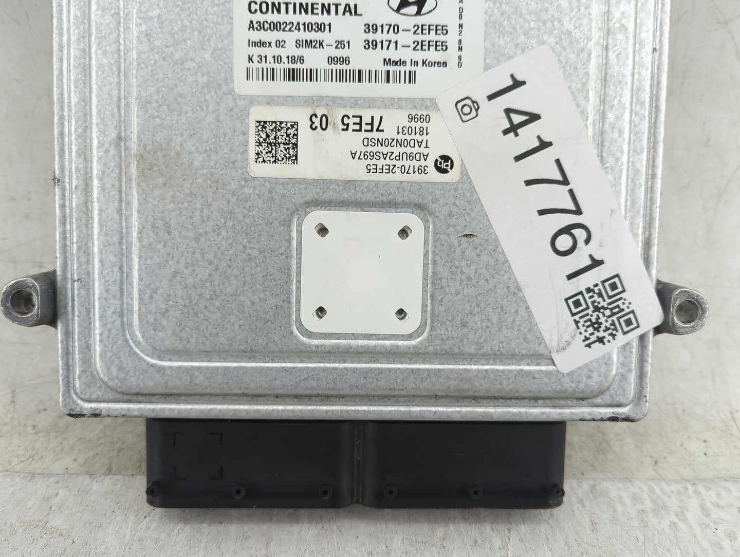 2019 Hyundai Elantra PCM Engine Control Computer ECU ECM PCU OEM P/N:39171-2EFE5 39170-2EFE5 Fits OEM Used Auto Parts - Oemu