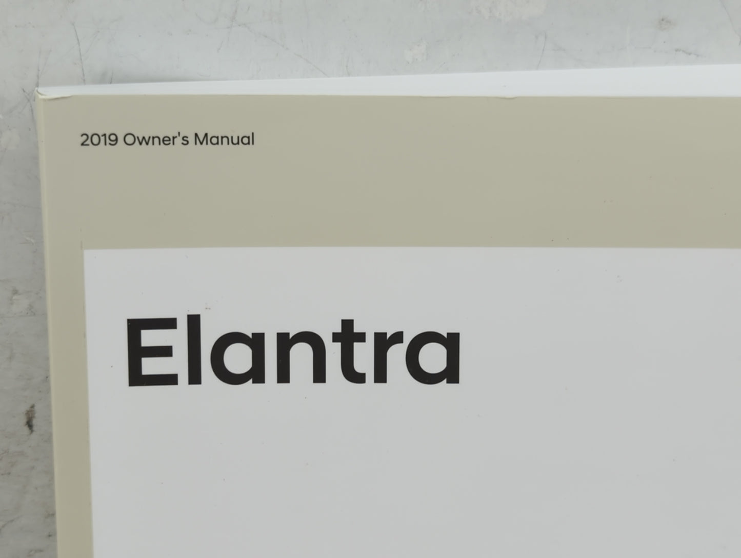 2019 Hyundai Elantra Owners Manual Book Guide OEM Used Auto Parts - Oemusedautoparts1.com