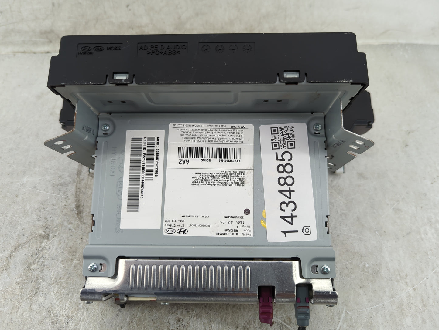 2019-2020 Hyundai Elantra Radio AM FM Cd Player Receiver Replacement P/N:96160-F2UC05SH AD8409F2AN Fits Fits 2019 2020 OEM U