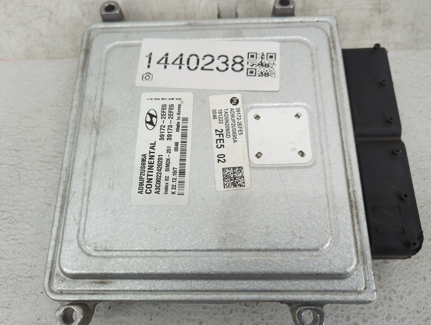 2019 Hyundai Elantra PCM Engine Control Computer ECU ECM PCU OEM P/N:39172-2EFE5 AD9UP2US695A, TAD0N20NSD, 39173-2EFE5 Fits 
