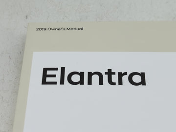2019 Hyundai Elantra Owners Manual Book Guide P/N:KF30-EU94F OEM Used Auto Parts