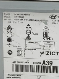 2019-2020 Hyundai Elantra Radio AM FM Cd Player Receiver Replacement P/N:96180-F2UA0SSH ACB10F2AN Fits Fits 2019 2020 OEM Us