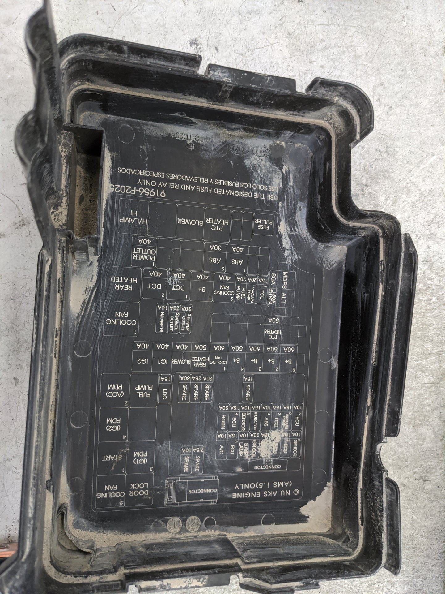 2019-2020 Hyundai Elantra Fusebox Fuse Box Panel Relay Module P/N:91956-F2025 18980-09625, 18980-09630 Fits Fits 2019 2020 O