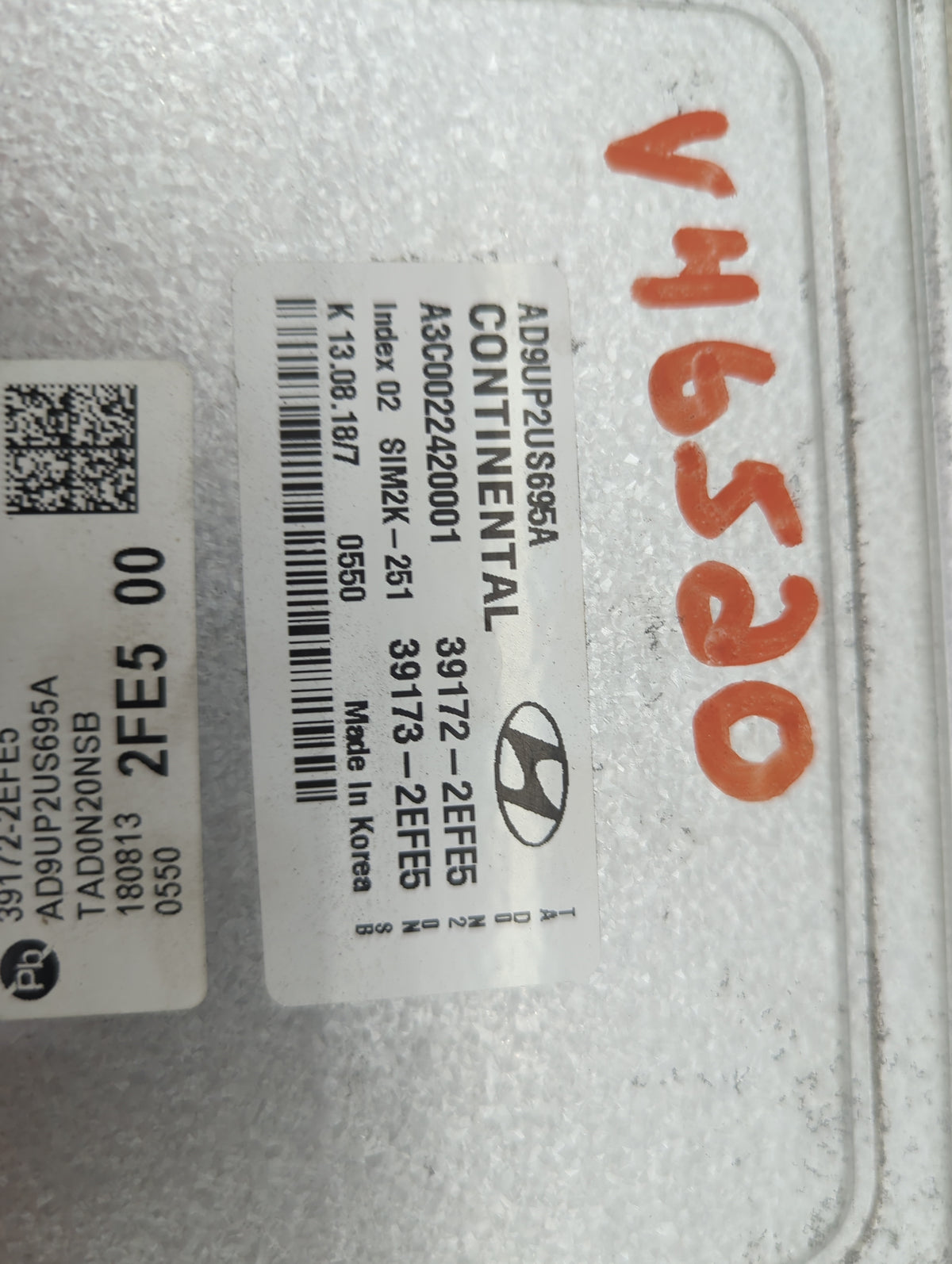 2019 Hyundai Elantra PCM Engine Control Computer ECU ECM PCU OEM P/N:39172-2EFE5 39173-2EFE5, AD9UP2US695A, TAD0N20NSB Fits 