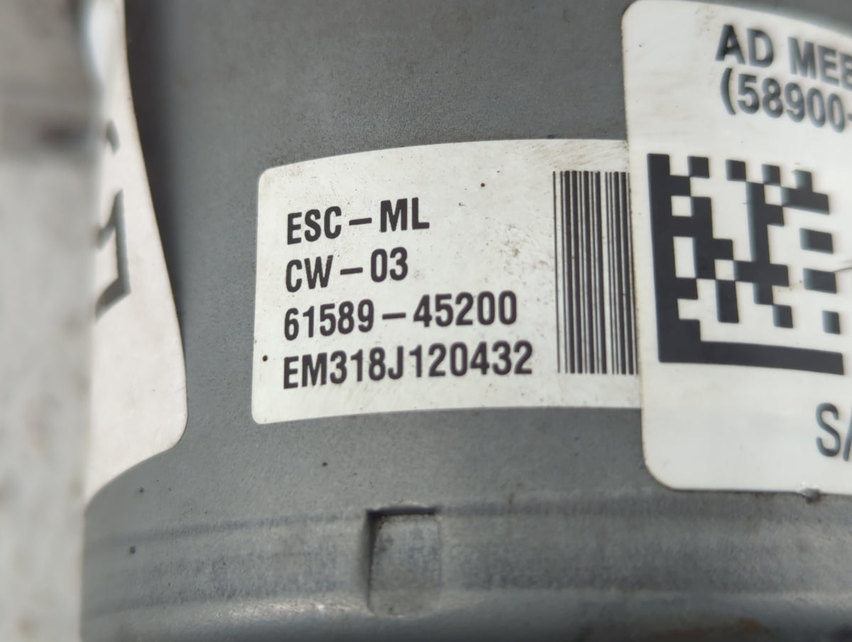 2017-2019 Hyundai Elantra Anti-Lock Brake ABS Pump Module Actuator OEM P/N:61589-45200 Fits Fits 2017 2018 2019 OEM Used Aut