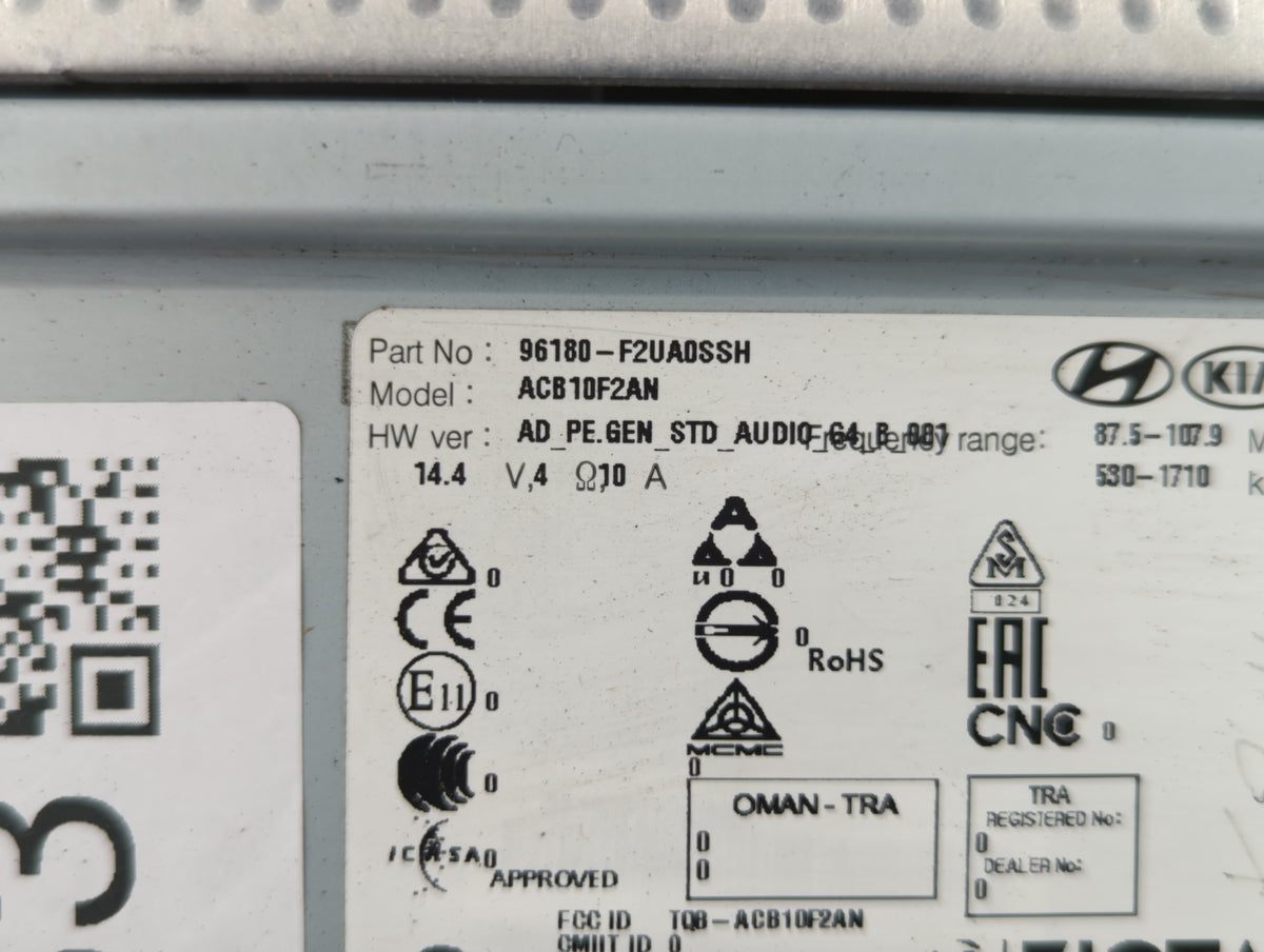2019-2020 Hyundai Elantra Am Fm Cd Player Radio Receiver 548933 - Oemusedautoparts1.com
