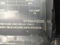 2019-2020 Hyundai Elantra Fusebox Fuse Box Panel Relay Module P/N:91956-F2025 Fits Fits 2019 2020 OEM Used Auto Parts - Oemu