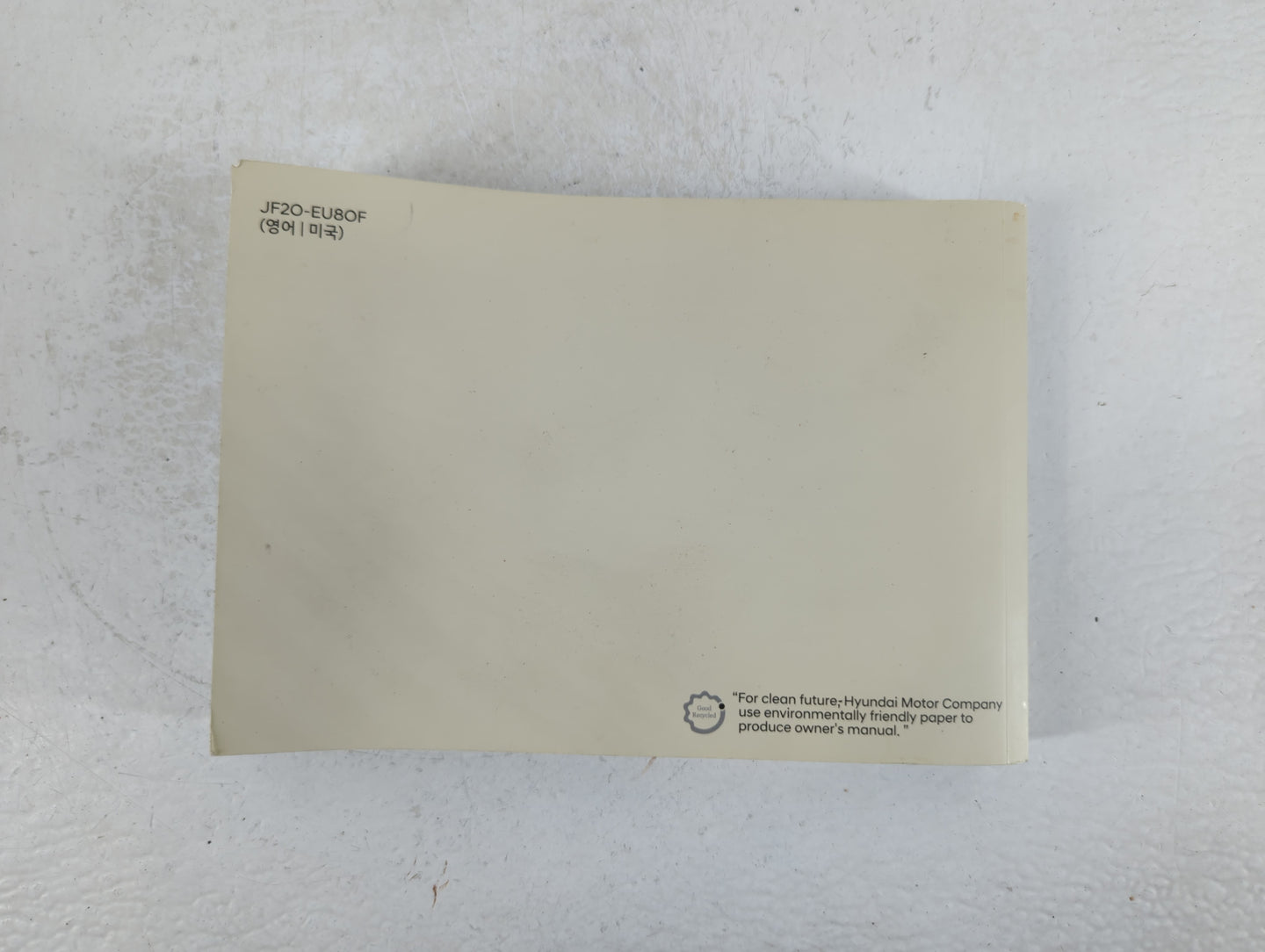 2019 Hyundai Elantra Owners Manual Book Guide P/N:JF20-EU80F OEM Used Auto Parts - Oemusedautoparts1.com
