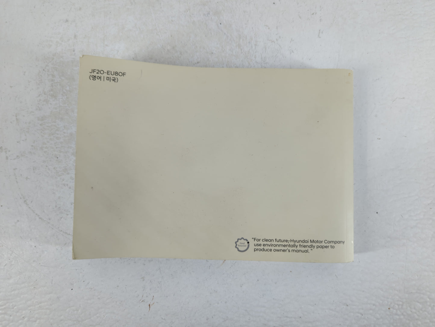 2019 Hyundai Elantra Owners Manual Book Guide P/N:JF20-EU80F OEM Used Auto Parts - Oemusedautoparts1.com