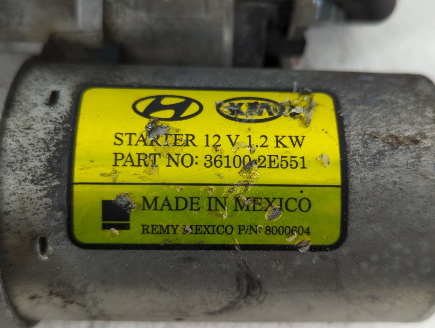 2014-2020 Hyundai Elantra Car Starter Motor Solenoid OEM P/N:36100-2E551 Fits Fits 2014 2015 2016 2017 2018 2019 2020 OEM Us