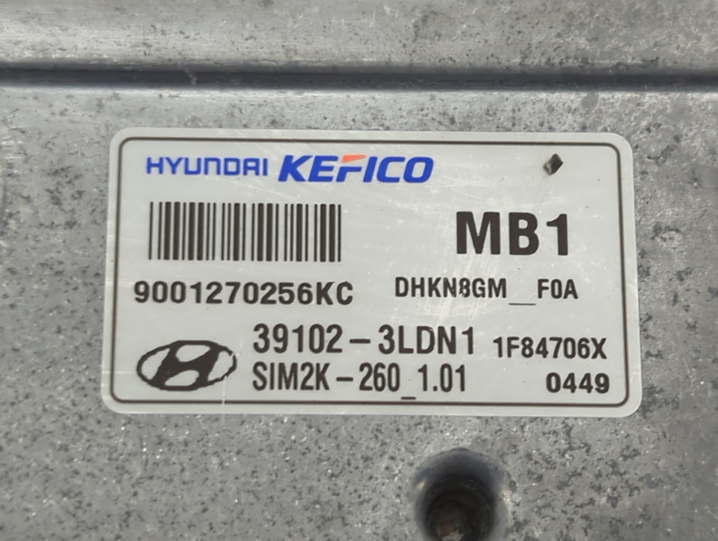 2019 Hyundai Genesis PCM Engine Control Computer ECU ECM PCU OEM P/N:9001270256KC 39102-3LDN1, SIM2K-260, DHKN8GM Fits Fits 