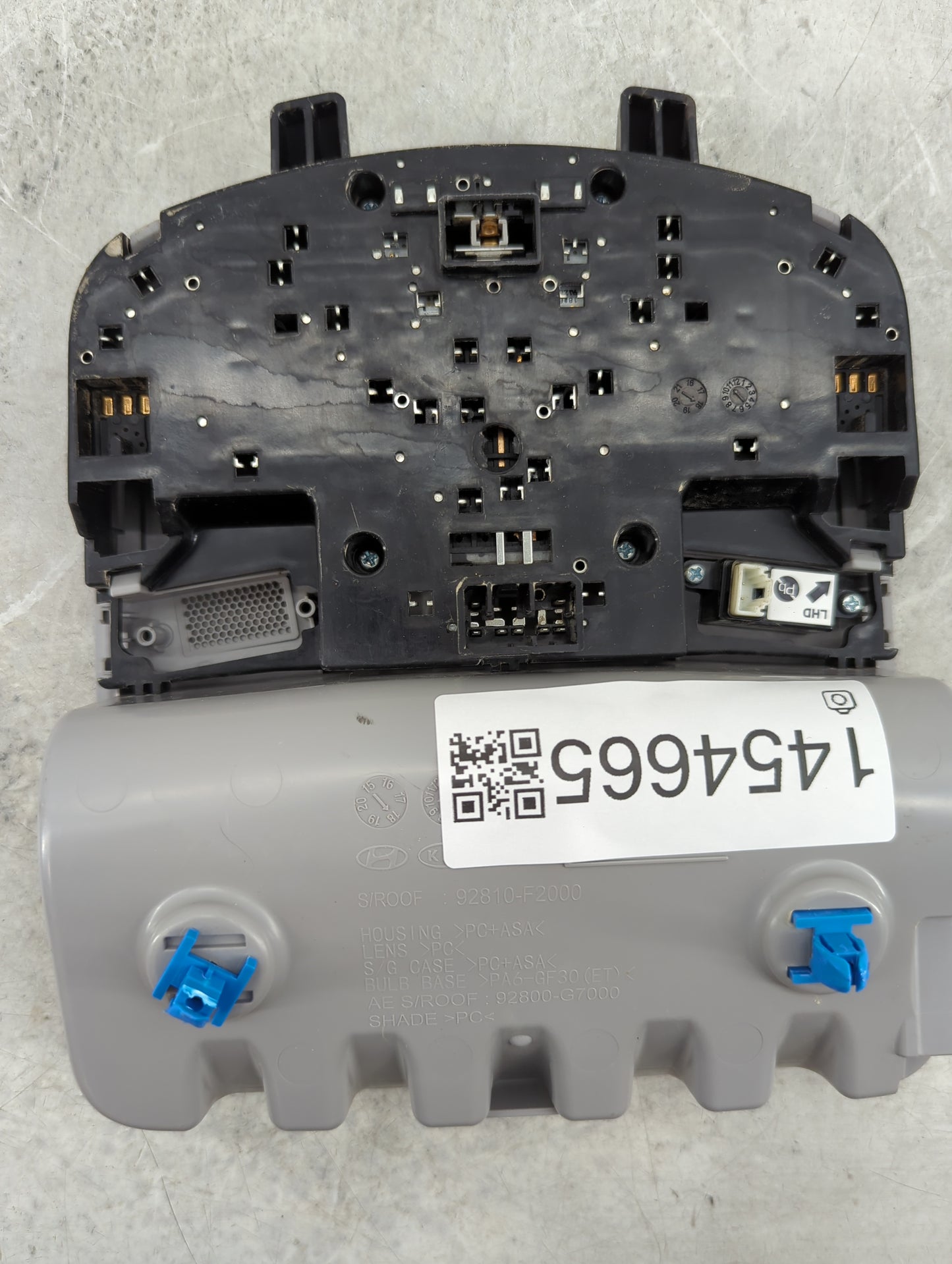 2019 Hyundai Ioniq Overhead Roof Console Gray - Oemusedautoparts1.com