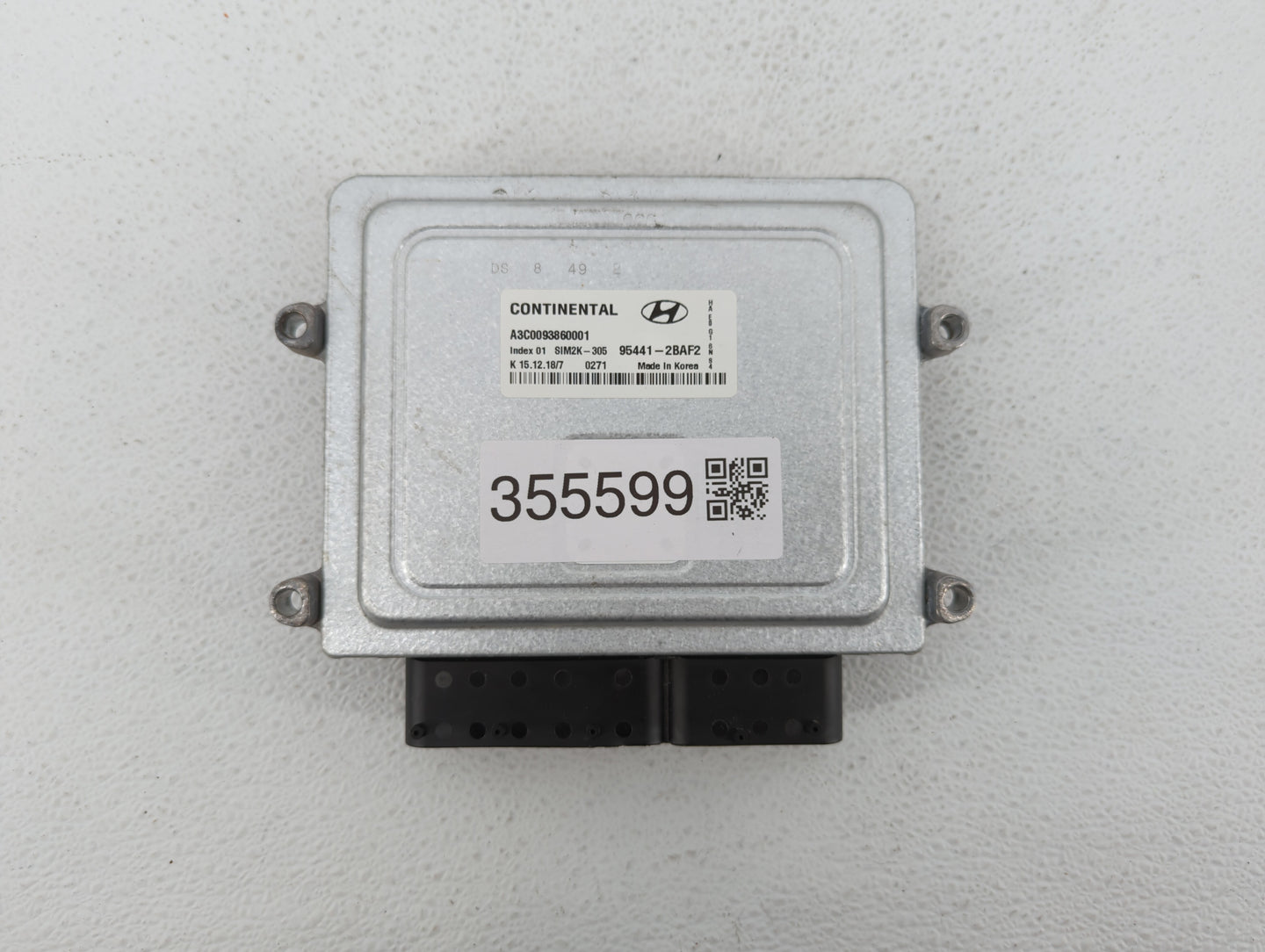 2017-2020 Hyundai Ioniq PCM Engine Control Computer ECU ECM PCU OEM P/N:95441-2BAF2 Fits Fits 2017 2018 2019 2020 OEM Used A