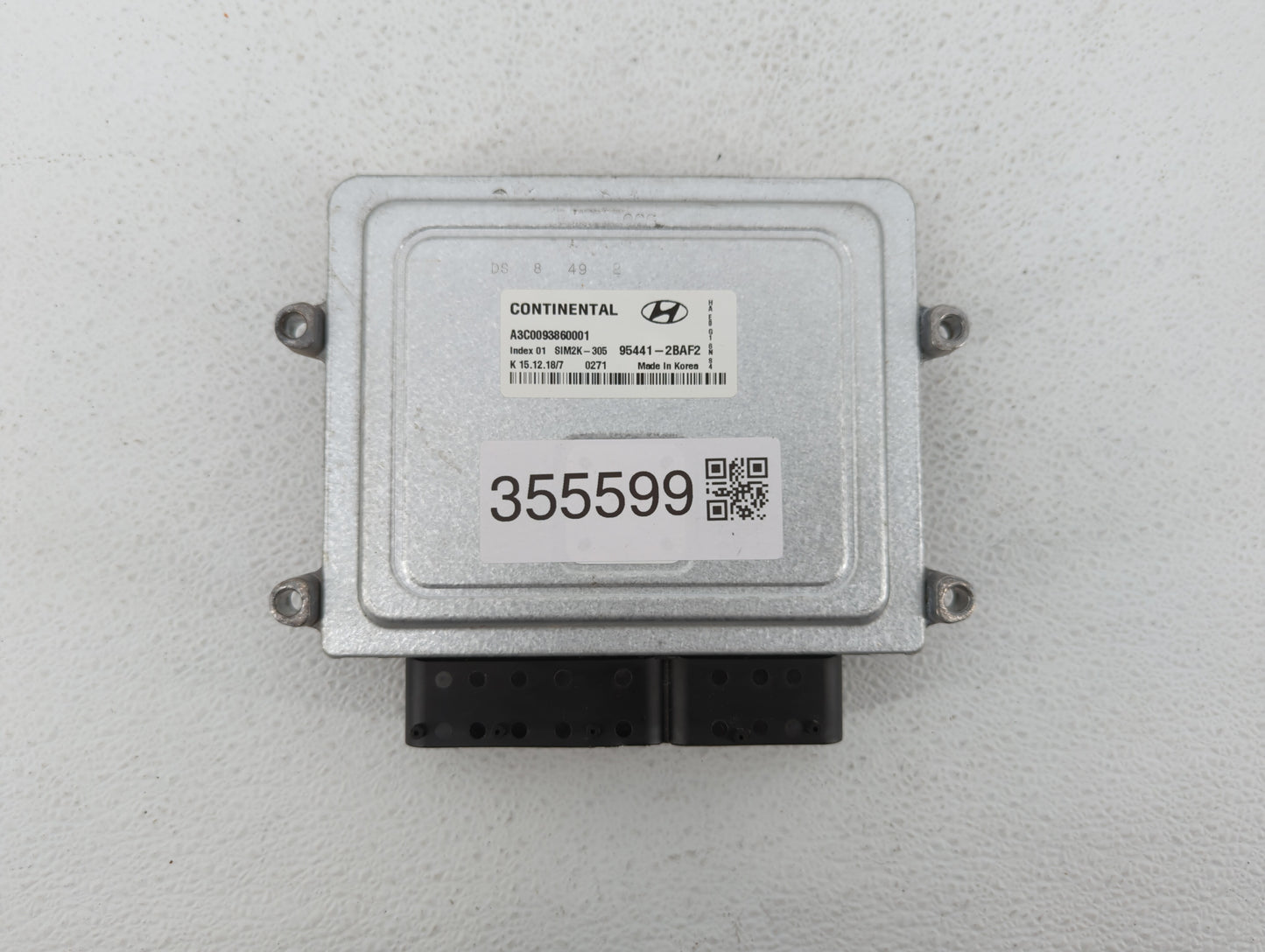 2017-2020 Hyundai Ioniq PCM Engine Control Computer ECU ECM PCU OEM P/N:95441-2BAF2 Fits Fits 2017 2018 2019 2020 OEM Used A