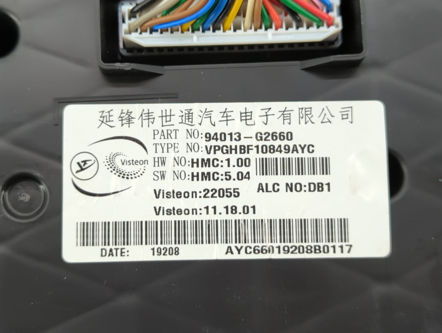 2019 Hyundai Ioniq Instrument Cluster Speedometer Gauges P/N:94013-G2660 Fits OEM Used Auto Parts - Oemusedautoparts1.com