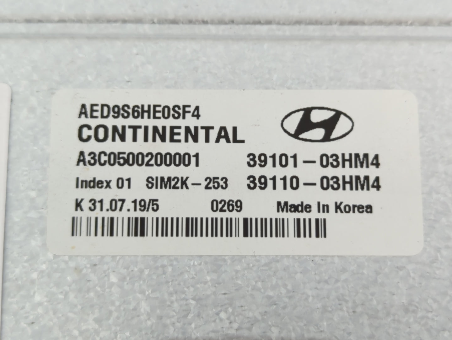 2017-2020 Hyundai Ioniq PCM Engine Control Computer ECU ECM PCU OEM P/N:39101-03HM4 39110-03HM4 Fits Fits 2017 2018 2019 202