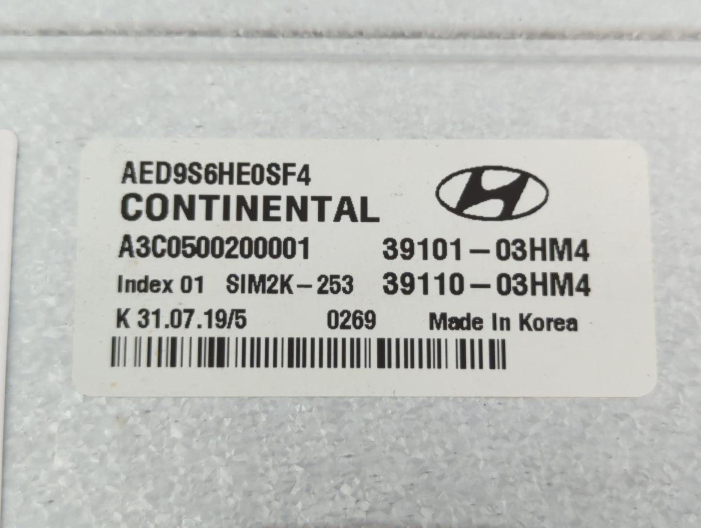2017-2020 Hyundai Ioniq PCM Engine Control Computer ECU ECM PCU OEM P/N:39101-03HM4 39110-03HM4 Fits Fits 2017 2018 2019 202