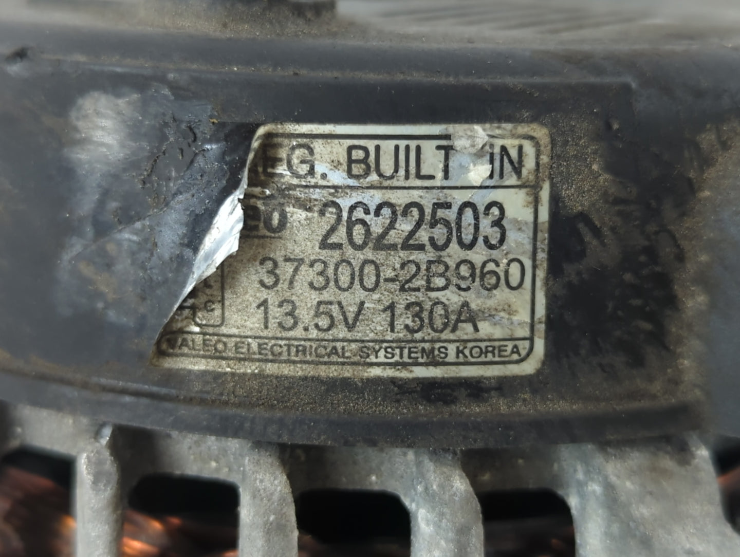 2018-2021 Hyundai Kona Alternator Replacement Generator Charging Assembly Engine OEM P/N:37300-2B960 2622503 Fits OEM Used A