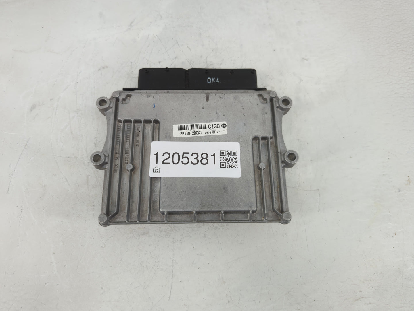 2019-2021 Hyundai Kona PCM Engine Control Computer ECU ECM PCU OEM P/N:39118-2BCK1 Fits Fits 2019 2020 2021 OEM Used Auto Pa