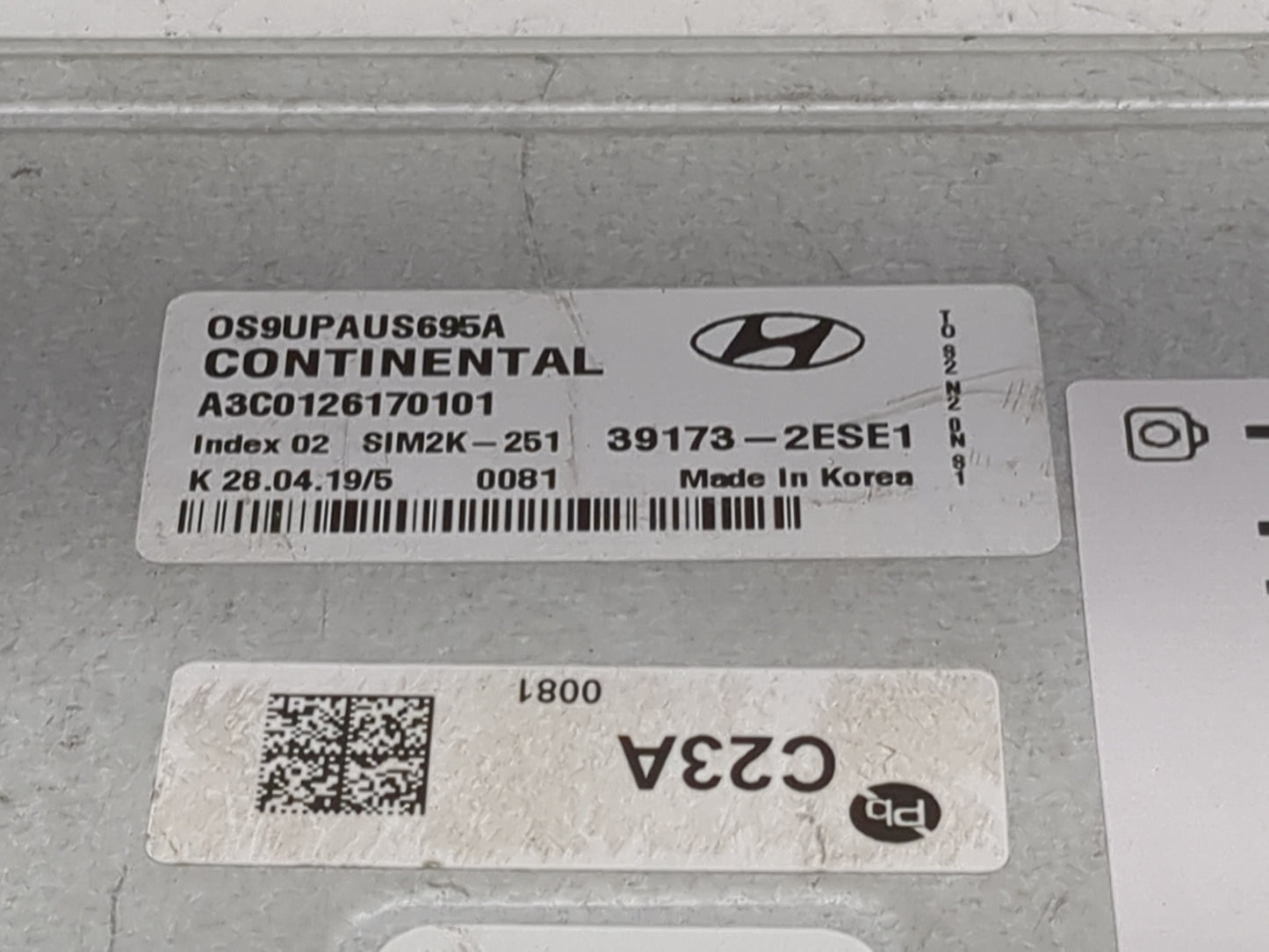 2018-2021 Hyundai Kona PCM Engine Control Computer ECU ECM PCU OEM P/N:OS9UPAUS695A A3C0126170101 Fits Fits 2018 2019 2020 2