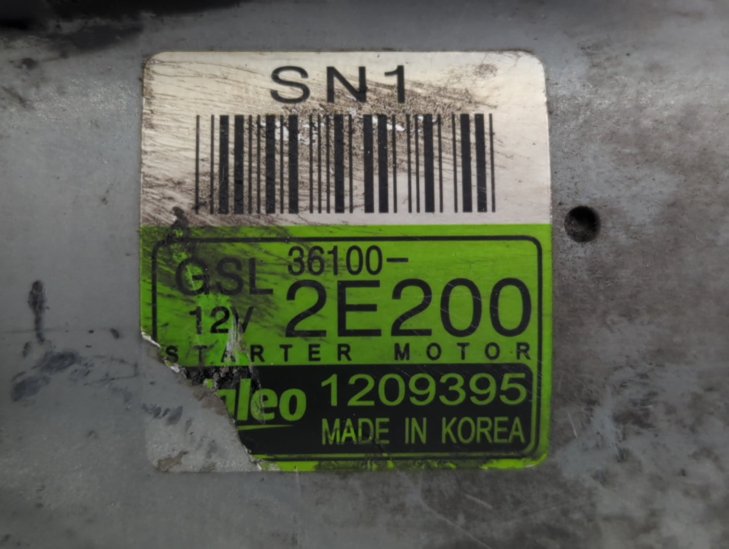 2018-2021 Hyundai Kona Car Starter Motor Solenoid OEM P/N:1209395 36100-2E200 Fits OEM Used Auto Parts - Oemusedautoparts1.c
