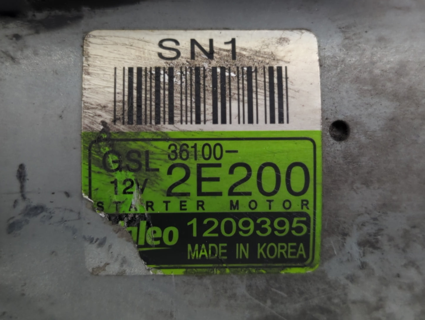 2018-2021 Hyundai Kona Car Starter Motor Solenoid OEM P/N:1209395 36100-2E200 Fits OEM Used Auto Parts - Oemusedautoparts1.c