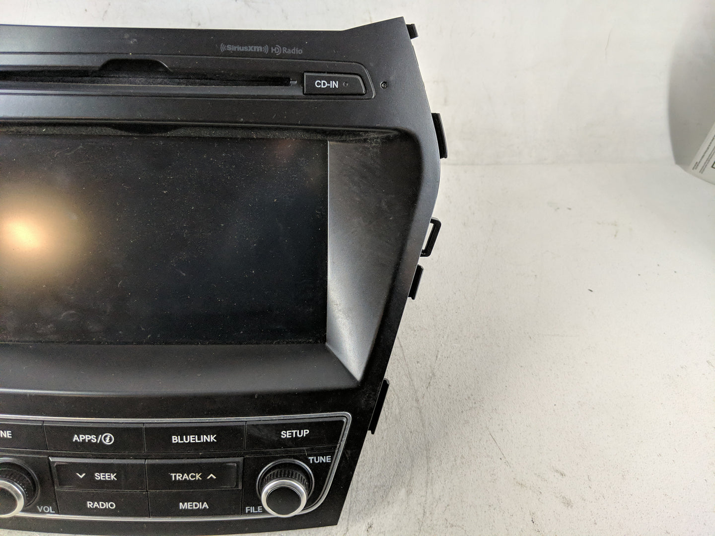 2017-2018 Hyundai Santa Fe Radio AM FM Cd Player Receiver Replacement Fits Fits 2017 2018 OEM Used Auto Parts - Oemusedautop