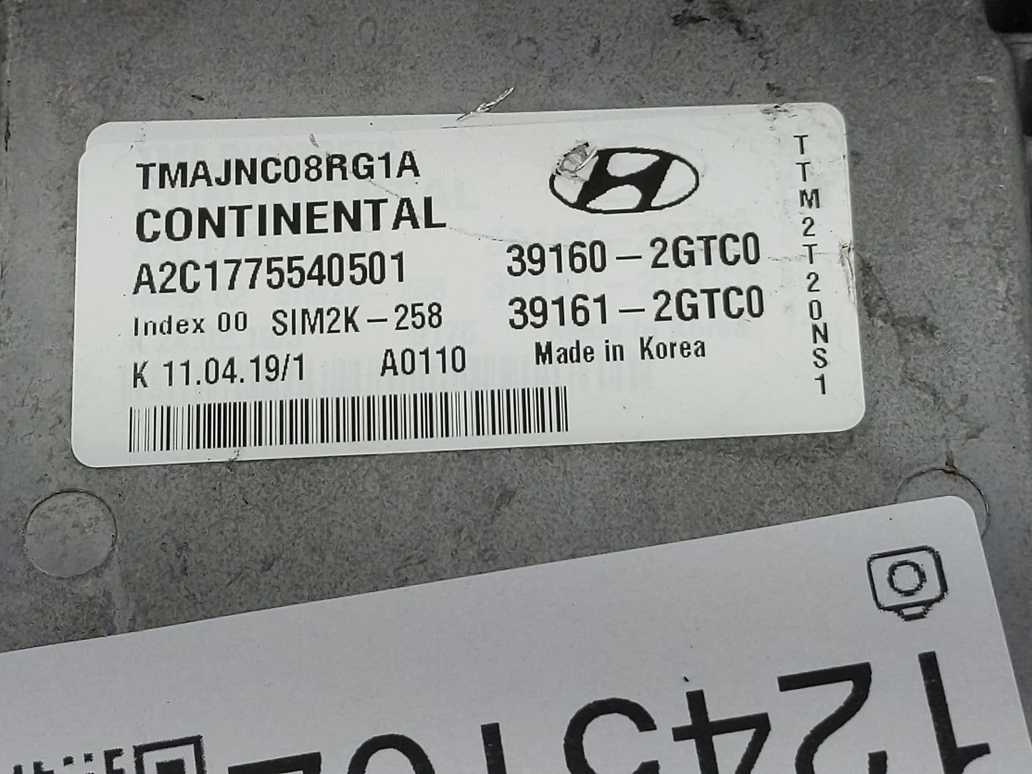 2019 Hyundai Santa Fe PCM Engine Control Computer ECU ECM PCU OEM P/N:39161-2GTC0 39160-2GTC0 Fits OEM Used Auto Parts - Oem
