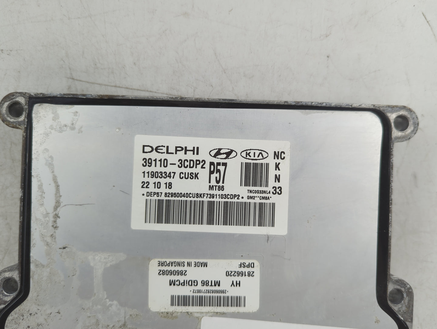 2019 Hyundai Santa Fe PCM Engine Control Computer ECU ECM PCU OEM P/N:39110-3CDP2 Fits OEM Used Auto Parts - Oemusedautopart