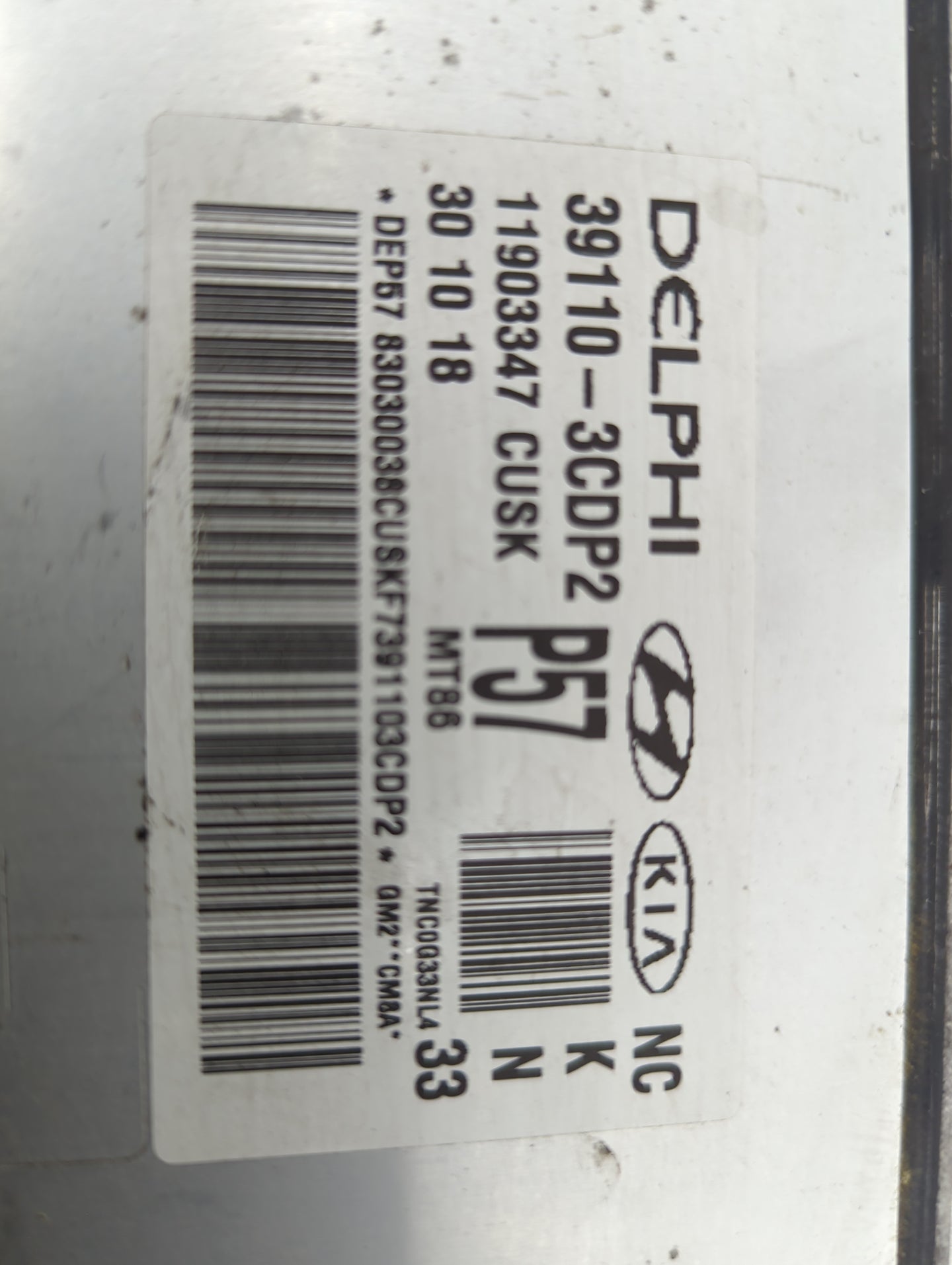 2019 Hyundai Santa Fe PCM Engine Control Computer ECU ECM PCU OEM P/N:39110-3CDP2 11903347 Fits OEM Used Auto Parts - Oemuse