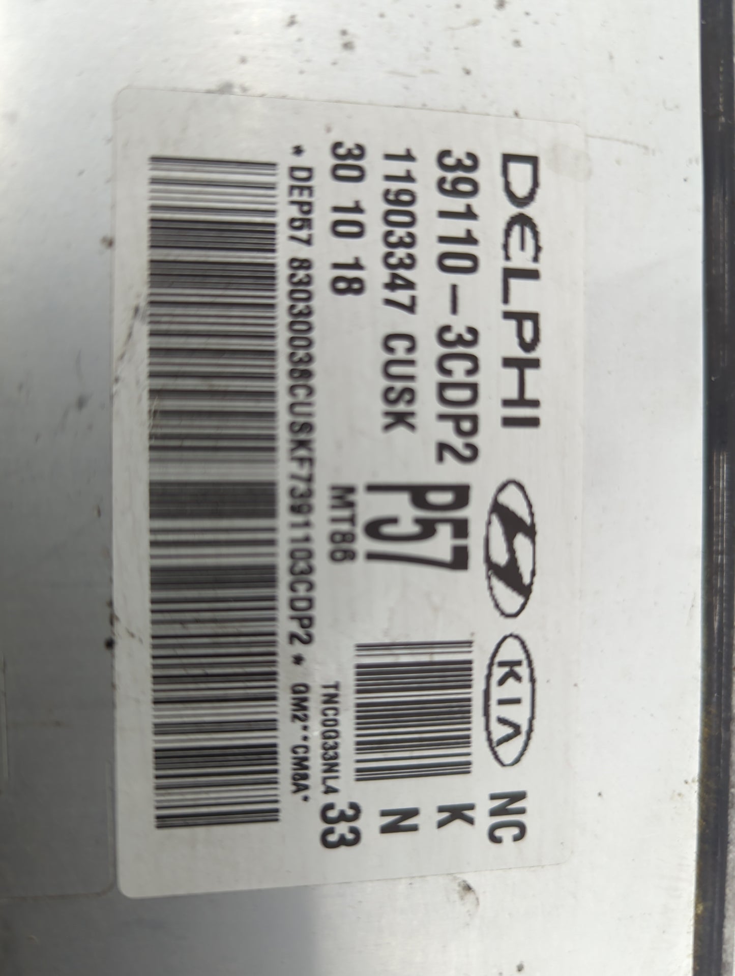 2019 Hyundai Santa Fe PCM Engine Control Computer ECU ECM PCU OEM P/N:39110-3CDP2 11903347 Fits OEM Used Auto Parts - Oemuse