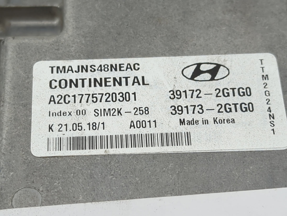 2019 Hyundai Santa Fe PCM Engine Control Computer ECU ECM PCU OEM P/N:39172-2GTG0 39173-2GTG0, A2C1775720301, TMAJNS48NEAC O