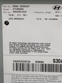 2019-2020 Hyundai Santa Fe Radio AM FM Cd Player Receiver Replacement P/N:96560-S2300UAY ATC40S2AN Fits Fits 2019 2020 OEM U