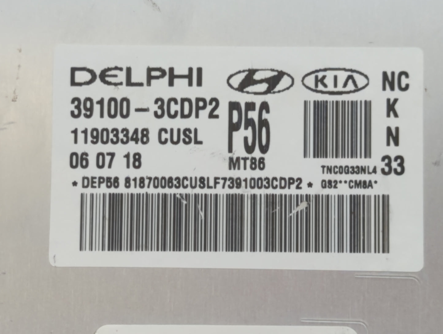 2019 Hyundai Santa Fe PCM Engine Control Computer ECU ECM PCU OEM P/N:39100-3CDP2 Fits OEM Used Auto Parts - Oemusedautopart